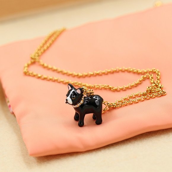 kate spade pug necklace